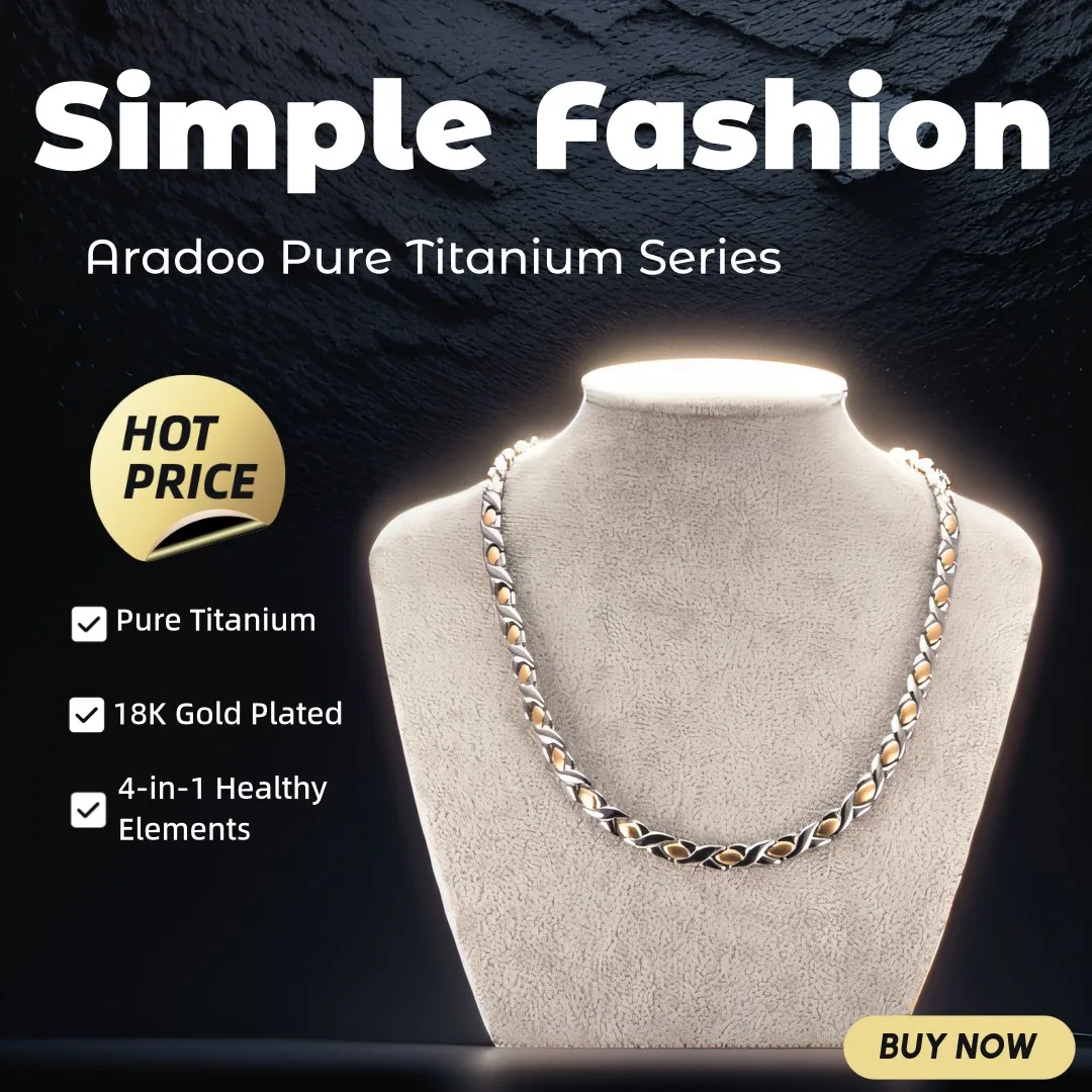 Ansi Chain - ARADOO Collar de titanio puro Collar