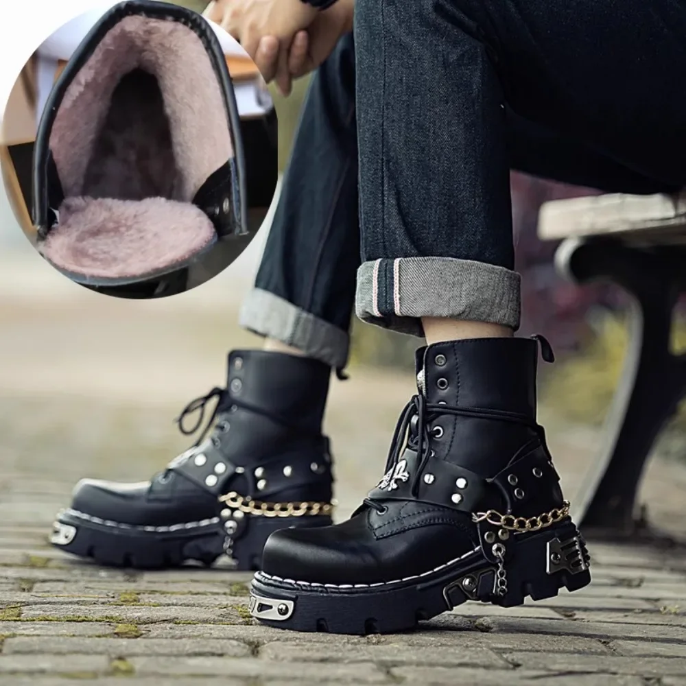 Botas de moto de cuero genuino - Motorcycle Chain reseña y precio