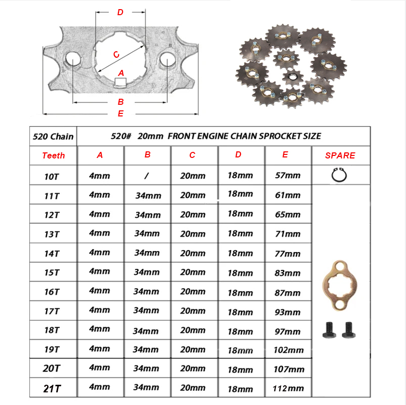 Piñones de cadena de motor del - Xcm Chain reseña y precio