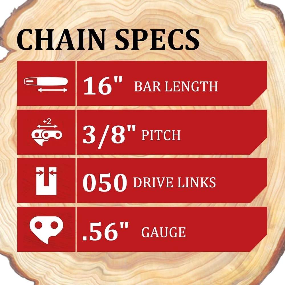 Cadena de motosierra de 16 pul - Ansi Chain reseña y precio
