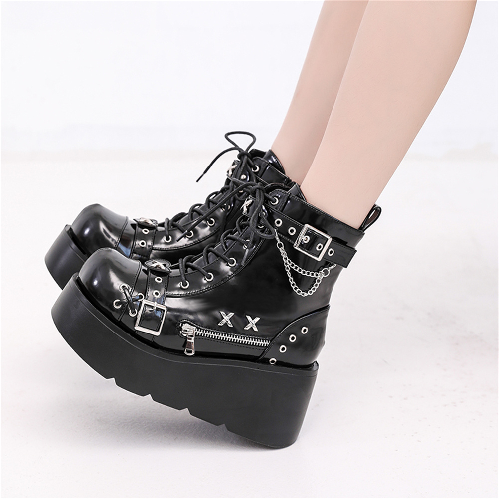 Nuevos botines góticos con pla - Motorcycle Chain reseña y precio